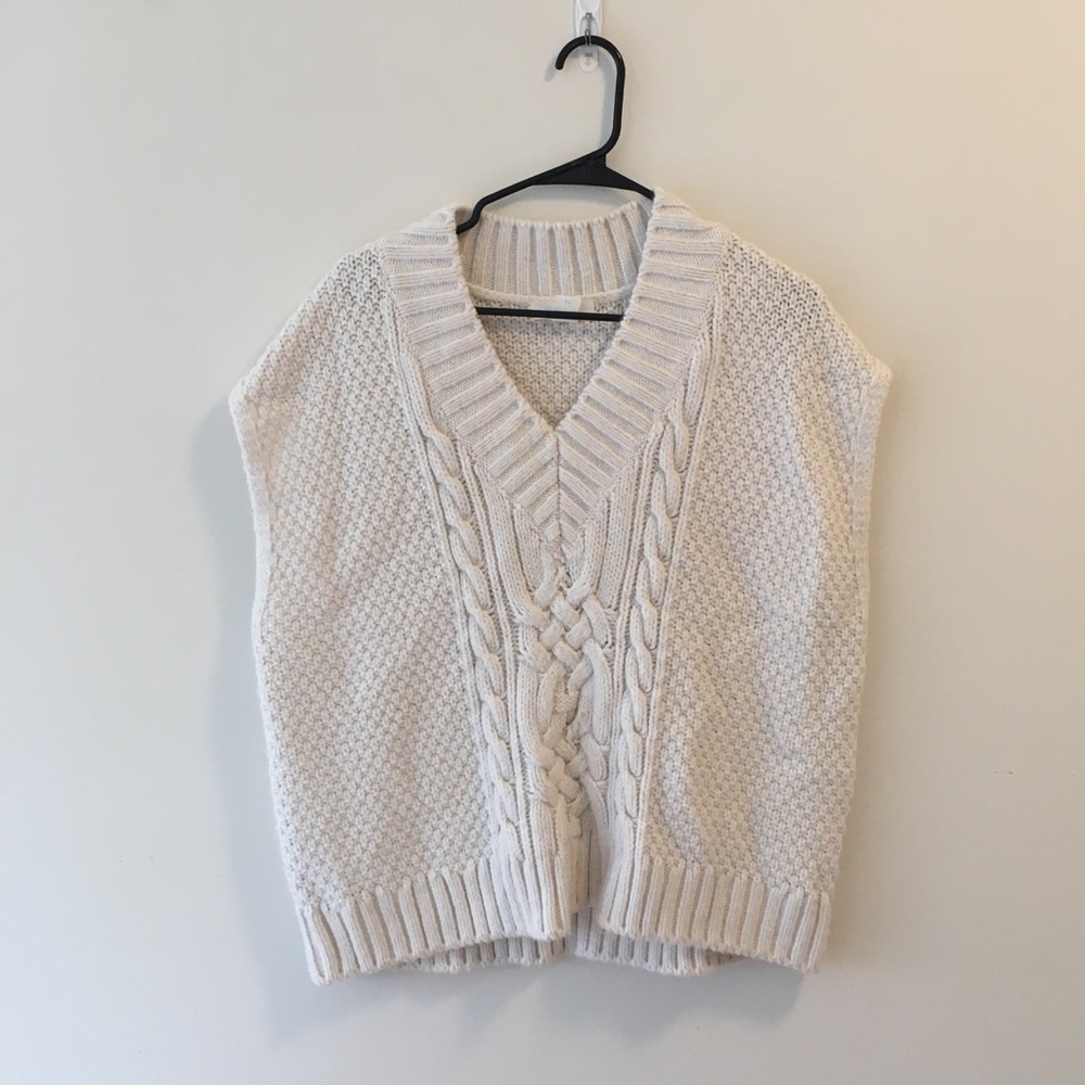 Cream sweater vest